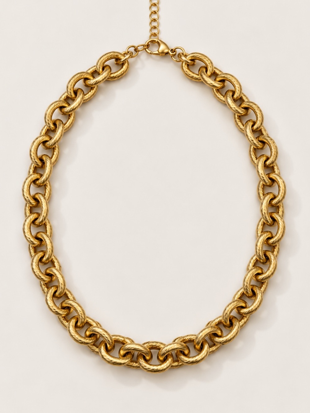 New! Gold Chunky Link Chain Necklace NWOT 4008
